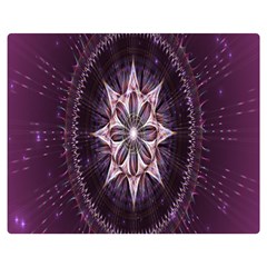 Flower Twirl Star Space Purple Double Sided Flano Blanket (medium)  by Mariart