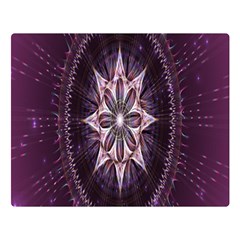 Flower Twirl Star Space Purple Double Sided Flano Blanket (large)  by Mariart