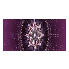 Flower Twirl Star Space Purple Satin Shawl