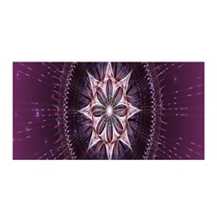 Flower Twirl Star Space Purple Satin Wrap