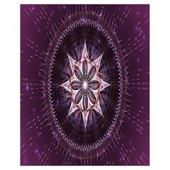 Flower Twirl Star Space Purple Drawstring Bag (small)