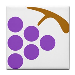 Fruit Grape Purple Tile Coasters