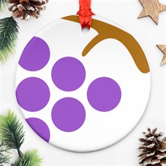 Fruit Grape Purple Ornament (round)