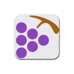 Fruit Grape Purple Rubber Coaster (square) 