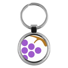 Fruit Grape Purple Key Chains (round) 