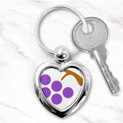 Fruit Grape Purple Key Chains (heart) 