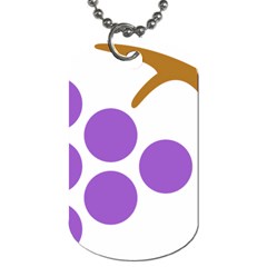 Fruit Grape Purple Dog Tag (one Side)