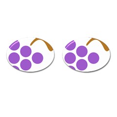 Fruit Grape Purple Cufflinks (oval)