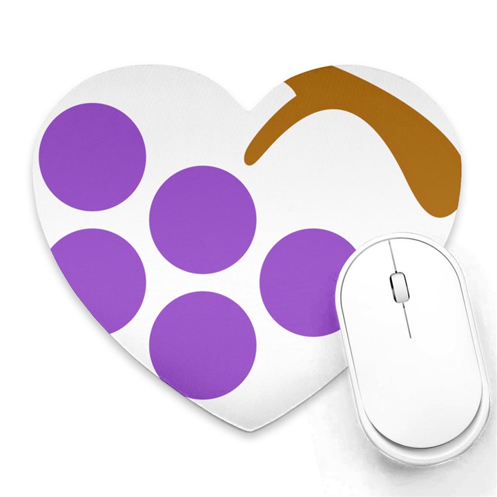 Fruit Grape Purple Heart Mousepads