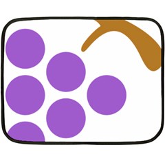 Fruit Grape Purple Fleece Blanket (mini) by Mariart