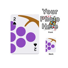 Fruit Grape Purple Playing Cards 54 (mini)  by Mariart