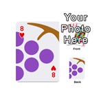 Fruit Grape Purple Playing Cards 54 (Mini)  Front - Heart8