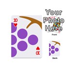 Fruit Grape Purple Playing Cards 54 (Mini)  Front - Heart10