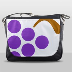 Fruit Grape Purple Messenger Bags by Mariart