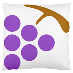 Fruit Grape Purple Large Flano Cushion Case (one Side) by Mariart