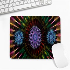 Flower Stigma Colorful Rainbow Animation Gold Space Large Mousepads by Mariart