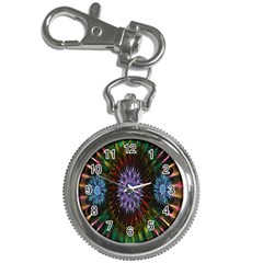 Flower Stigma Colorful Rainbow Animation Gold Space Key Chain Watches by Mariart