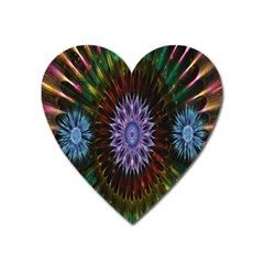 Flower Stigma Colorful Rainbow Animation Gold Space Heart Magnet by Mariart