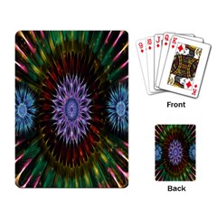 Flower Stigma Colorful Rainbow Animation Gold Space Playing Card by Mariart