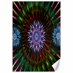 Flower Stigma Colorful Rainbow Animation Gold Space Canvas 12  X 18  