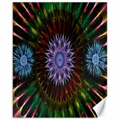 Flower Stigma Colorful Rainbow Animation Gold Space Canvas 16  X 20   by Mariart