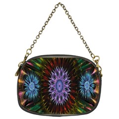 Flower Stigma Colorful Rainbow Animation Gold Space Chain Purses (one Side)  by Mariart