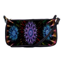 Flower Stigma Colorful Rainbow Animation Gold Space Shoulder Clutch Bags by Mariart