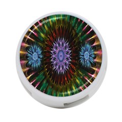 Flower Stigma Colorful Rainbow Animation Gold Space 4-port Usb Hub (two Sides) 