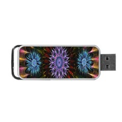 Flower Stigma Colorful Rainbow Animation Gold Space Portable Usb Flash (two Sides)