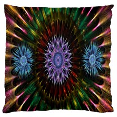 Flower Stigma Colorful Rainbow Animation Gold Space Large Flano Cushion Case (one Side) by Mariart