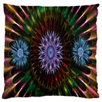 Flower Stigma Colorful Rainbow Animation Gold Space Large Flano Cushion Case (One Side) Front