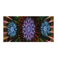 Flower Stigma Colorful Rainbow Animation Gold Space Satin Wrap