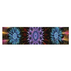 Flower Stigma Colorful Rainbow Animation Gold Space Satin Scarf (oblong) by Mariart