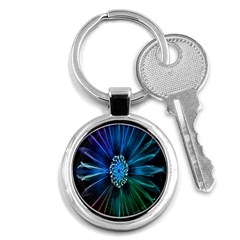 Flower Stigma Colorful Rainbow Animation Space Key Chains (round) 