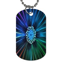 Flower Stigma Colorful Rainbow Animation Space Dog Tag (one Side) by Mariart