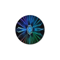 Flower Stigma Colorful Rainbow Animation Space Golf Ball Marker (4 Pack)