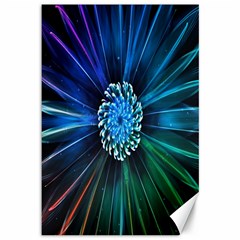 Flower Stigma Colorful Rainbow Animation Space Canvas 12  X 18  