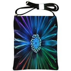 Flower Stigma Colorful Rainbow Animation Space Shoulder Sling Bags by Mariart