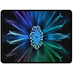 Flower Stigma Colorful Rainbow Animation Space Fleece Blanket (large) 