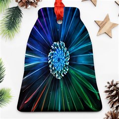 Flower Stigma Colorful Rainbow Animation Space Ornament (bell)