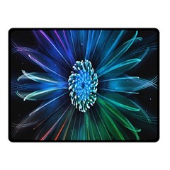 Flower Stigma Colorful Rainbow Animation Space Double Sided Fleece Blanket (small) 