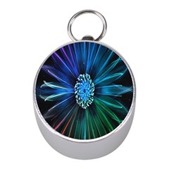 Flower Stigma Colorful Rainbow Animation Space Mini Silver Compasses by Mariart