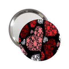 Floral Flower Heart Valentine 2 25  Handbag Mirrors by Mariart