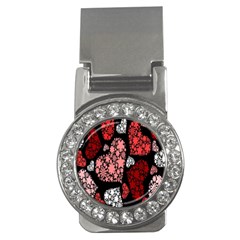 Floral Flower Heart Valentine Money Clips (cz)  by Mariart