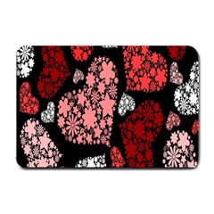 Floral Flower Heart Valentine Small Doormat 