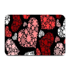 Floral Flower Heart Valentine Plate Mats