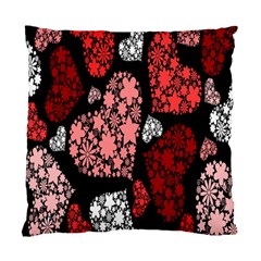 Floral Flower Heart Valentine Standard Cushion Case (one Side)