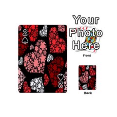 Floral Flower Heart Valentine Playing Cards 54 (mini) 