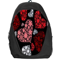 Floral Flower Heart Valentine Backpack Bag by Mariart