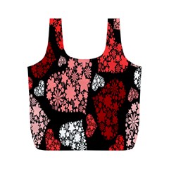 Floral Flower Heart Valentine Full Print Recycle Bags (m) 